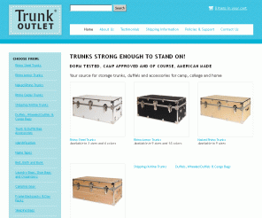 trunkoutlet.com: Home Page - Steel Trunks, Cedar Trunks, Camp Supplies - Trunk Outlet
