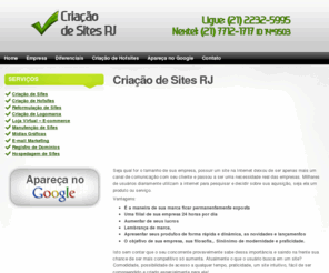 criacaodesitesrj.com: Criação de Sites RJ - Criação de Sites Rio de Janeiro
Criação de site e logotipo