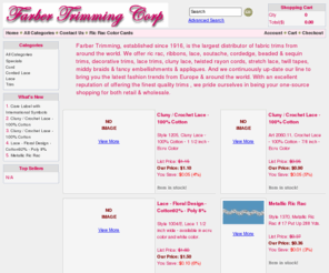 farbertrim.com: trim, ribbons, lace, soutache, ric-rac, cordedge:  Farber Trimming
Online Store