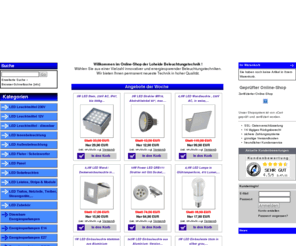 led-beleuchtungssysteme.com: LED Leuchten, LED Lampen, Leuchtmittel, Energiesparlampen, Shop - Online Shop der Loheide Beleuchtungstechnik
Eine große Auswahl und kleine Preise überzeugen im Online Shop der Loheide Beleuchtungstechnik