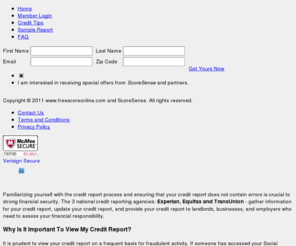 my3creditreports.com: FreeScoreOnline.com | Free Credit Scores From All 3 Bureaus
View your 3 credit scores for free at FreeScoreOnline.com. Get instant online access to your credit scores from all 3 major credit bureaus.