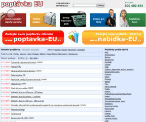 poptavka-eu.cz: Aktuální poptávky, nabídky a veřejné zakázky | Poptávka-eu.cz
Poptávka-eu.cz – obsahuje aktuální poptávky, nabídky zdarma a veřejné zakázky z České a Slovenské Republiky.