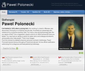 pawelpolonecki.com: Pawel Polonecki Biotherapist
Joomla! - the dynamic portal engine and content management system