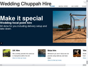 chuppahlove.com: Wedding Chuppah hire and Wedding Altar
Hire a wedding Chuppah or wedding altar as a focal point for your wedding. Currently in Ibiza and Hampshire UK.