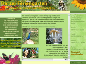 feriengarten.com: Harzer Feriengarten Bad Suderode - Urlaub in einem Gartenparadies
Harzer Feriengarten Bad Suderode - Urlaub in einem Gartenparadies