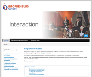 infopreneursquebec.com: Infopreneurs Québec
Infopreneurs Québec, un regroupement de formateurs, conférenciers et coaches qui partagent leurs recettes du succès !