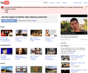 monkeygetfunky.com: YouTube
      - Broadcast Yourself.
YouTube is a place to discover, watch, upload and share videos.