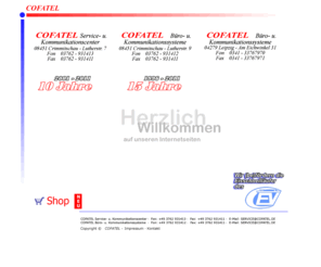 cofatel.de: COFATEL - Bürotechnik Copierer Kopierer Fax Telefon Telefonanlagen
Dies ist die Website der Firma COFATEL.