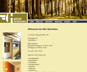 maler-adler.de: Willkommen
Adler Naturfarben, Biofarben und Naturfarben der Firma Kreidezeit und Auro. Mit Onlineshop.