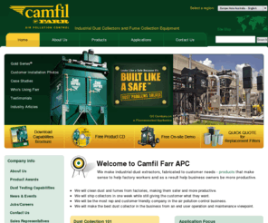 camfilfarrapc.net: Industrial Dust and Fume Collectors - Camfil Farr APC
Camfil Farr Air Pollution Control (APC) manufactures industrial dust collectors and fume collection equipment to clean up manufacturing processes.