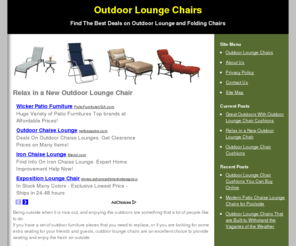 outdoorloungechairs.org: Outdoor Lounge Chairs
Find The Best Deals On Outdoor Lounge Chairs from Chaise, Strathwood, Woodard, Zuo Modern. Free shipping, special offers, and discounts from Amazon.com, ebay and more.