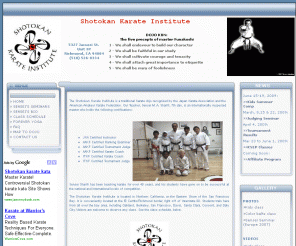 shotokan.com: SHOTOKAN KARATE INSTITUTE
Shotokan Karate Institute - a traditional shotokan dojo in the SF bay area. Taught by Sensei Sharifi, 7th Dan. JKA and AAKF affiliated.