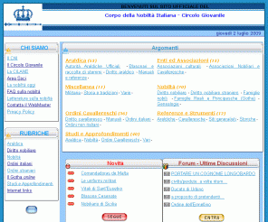 cnicg.net: Corpo della Nobiltà Italiana - Circolo Giovanile
Sito Ufficiale del CNI Corpo della Nobiltà Italiana - Circolo Giovanile: araldica, ordini cavallereschi, nobiltà italiana ed europea, diritto nobiliare.