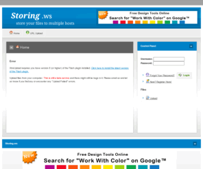 storing.ws: Easily Upload To Multiple File Hosts - Storing.ws
...