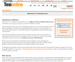 tesionline.org: Theses and dissertations - www.tesionline.com
Theses and dissertations