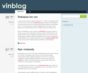 vinforumklub.com: Vin Blog
En blog om vin. Her blogges om alt fra vinens verdens og der gives gode råd om de bedste vine og det bedste vintilbehør.