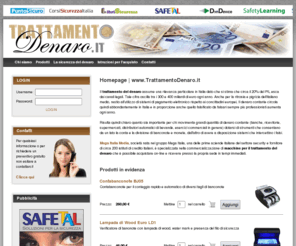 trattamentodenaro.it: Homepage | www.TrattamentoDenaro.it
Homepage - Trattamento Denaro | www.TrattamentoDenaro.it - Macchine per il trattamento del denaro, contamonete, contabanconote, verificatori di banconote false, minitubi e molto altro ancora