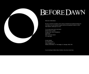 b4dn.co.uk: BeforeDawn | interactive experience
BeforeDawn produces internet solutions which change the way you do business