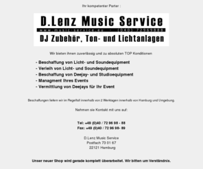 music-service.eu: D. Lenz Music Service - DJ Zubehör - Licht- und Tonanlagen - Verleih - Verkauf - Shop - Hamburg
