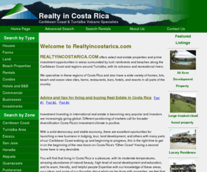 realtyincostarica.com: Costa Rica Real Estate - Escazu , Caribbean Coast , and Turrialba Volcano Properties
