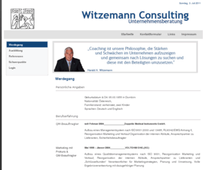 witzemann-consulting.biz: Werdegang
Joomla - the dynamic portal engine and content management system