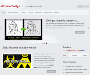 x-d.pl: eXtreme Design | ...bo grafika jest dla ludzi
eXtreme Design jest serwisem w pełni poświęconym tematyce grafiki komputerowej. Photoshop oraz Gimp są programami którym poświęcam szczególną uwagę. Szukasz tutoriali, akcji, tekstur lub pędzli? Zapraszam, u nas znajdziesz wszystko.