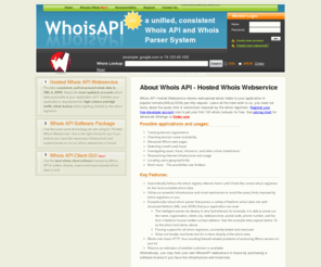 whoiswebservice.net: Whois API, Whois XML API
Whois API, Whois web service