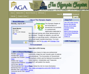 aga-olympia.org: Olympia chapter of the Association of Government Accountants.
Olympia Chapter of the Association of Government Accountants