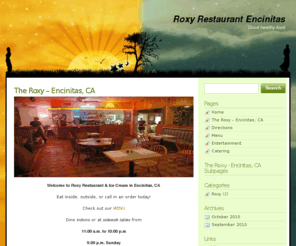 roxyicecream.com: Roxy Restaurant Encinitas
The Roxy Restaurant in Encinitas is a healthy food restaurant featuring middle eastern, vegetarian, and good spirits.  (760) 436-5001