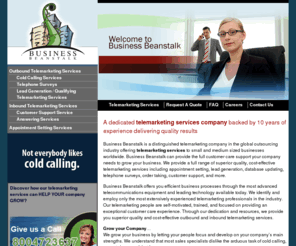 businessbeanstalk.com: Outbound & Inbound Telemarketing Services | Appointment Setting Services Company
Outbound & Inbound Telemarketing Services providing appointment setting, telesales, customer support services & Appointment Setting Services services outsourcing . Inquire about our telemarketing services now!