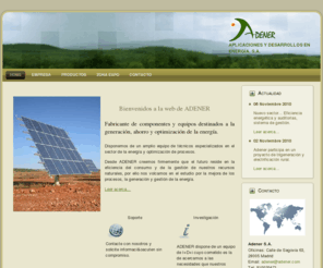 adener.com: ADENER - Eficiencia, Energias Renovables, Seguidores Solares, asesor energético, auditor, seguidor, Ahorro enengia,certificado energetico, Precio, precios, venta, se vende,
Diseño y eficiencia de sistemas de energia, Eficiencia, Energias Renovables, Seguidores Solares, asesor energético, auditor, seguidor, Ahorro enengia,certificado energetico,Precio, precios, venta, se vende