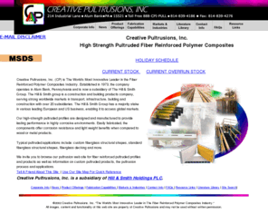 creativepultrusions.com: Creative Pultrusions, fiber reinforced polymer composites
Creative Pultrusions is The World's Most Innovative Leader In The Fiber Reinforced Polymer Composites Industry