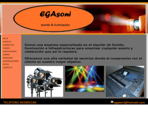 egasoni.com: EGASONI
SONIDO E ILUMINACION