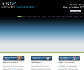 kearnyphysicaltherapist.com: ABLE: A Better Life Physical Therapy
We are a team of compassionate, attentive and highly trained Physical Therapists who have a diverse background from treating senior citizens to professional athletes. We realize that you want to get back to your daily activities, back to your sport and back to your normal everyday life.