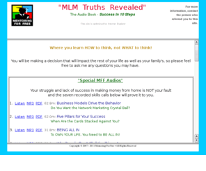 mffaudios.info: MLM Truths Revealed
