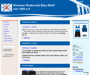 wormser-ruderclub.de: Wormser Ruderclub Blau-Weiß von 1883 e.V.
