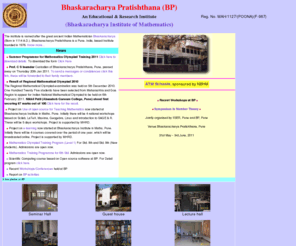 bprim.org: Bhaskaracharya Pratishthana Home Page
