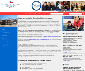 cherokeecharter.org: Cherokee Charter Academy
Cherokee Charter Academy is a member of the Charter Schools USA family of schools. Charter Schools USA is one of the largest providers of charter school management services in the nation.