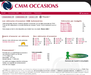 cmmvo.com: CMM Occasions Reunion
 CMM , les occasions toutes marques sur l'ile de la Reunion.  Engagement d'un reseau de marque, avec nos vehicules garantis. Entrez dans le monde de la passion.