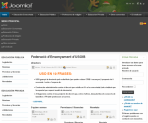educaciousoib.es: Federació d'Ensenyament d'USOIB
Joomla! - el motor de portales dinámicos y sistema de administración de contenidos