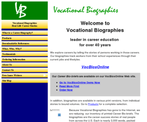 vocbio.com: Vocational Biographies
A memo to free-lance writers, from the chief editor of Vocational Biographies.