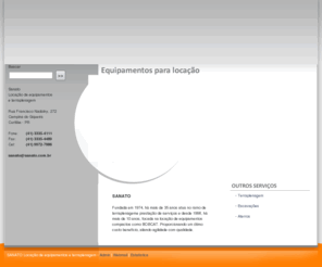 sanato.com.br: SANATO LOCAÇÃO DE EQUIPAMENTOS BOBCAT E TERRAPLENAGEM - Home
