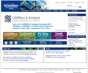 cadworx.com: Intergraph CAESAR II, CADWorx, PV Elite & TANK - Plant Design and Engineering Analysis Software
Intergraph CAESAR II, CADWorx, PV Elite, and TANK provide plant and piping design, pipe stress, pressure vessel, heat exchanger and oil storage tank analysis.