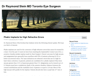 drraymondstein.org: Dr Raymond Stein MD Toronto Eye Surgeon | visit www.bochner.com
