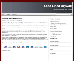 radiationprotectionwalls.com: Lead Lined Drywall | Lead Lined Gypsum | Lead Lined Walls
Lead lined Walls provide radiation protection in X-ray rooms.