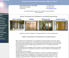 faltwand.com: Faltwände Faltwand mobile Trennwände mobile Trennwand
Lieferprogramm: Faltwände Faltwand mobile Trennwände mobile Trennwand Harmonikatür  Faltschiebewände