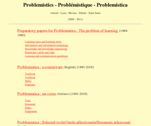 problemistics.org: Problemistics - Problémistique - Problemistica
On Learning and Problem Dealing.