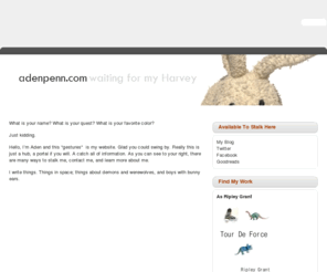 adenpenn.com: aden penn dot com
 aden penn dot com - writer.gamer.geek 