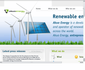 ericscotto.com: Akuo Energy International - Alternative fuel world wide
Akuo Energy is a Europe-based developer, operator and investor of renewable energy plants across Europe, North and South America. Akuo Energy invests in the development of projects across all of the proven areas of industrial renewable energy and alternative fuel production and currently has management teams and subsidiaries focusing their development efforts on 3 continents. Today Akuo is actively developing several projects across a broad range of renewable energy sectors in Europe, USA and South America, including: Solar plants, Wind Farms, Hydro electric plants, Biofuel plants, Biomass energy plants, Biogas plants, Wood pellet production plants. The Company is managed by an experienced team which previously developed the 2nd largest wind-farm operator in France over a 4 year period (600 MW).