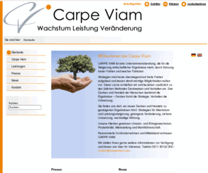 futurecircle.org: Carpe-Viam GmbH
Carpe Viam GmbH - Unternehmensberatung - Wachstum, Leistung, Veränderung